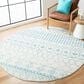 Safavieh Tulum 6"7" Round Ivory and Turquoise Area Rug, , large