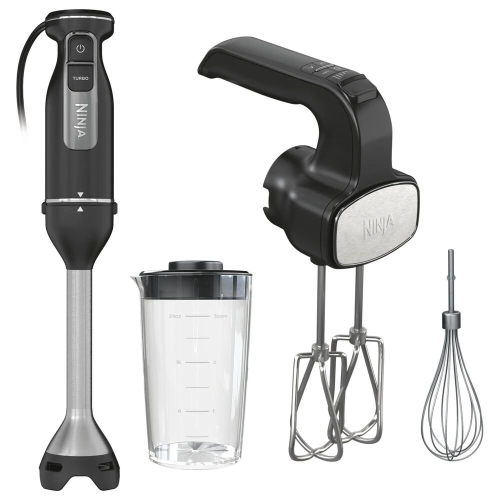 Ninja 5-Speed Foodi Power Mixer System Hand Blender Combo in Black, , large