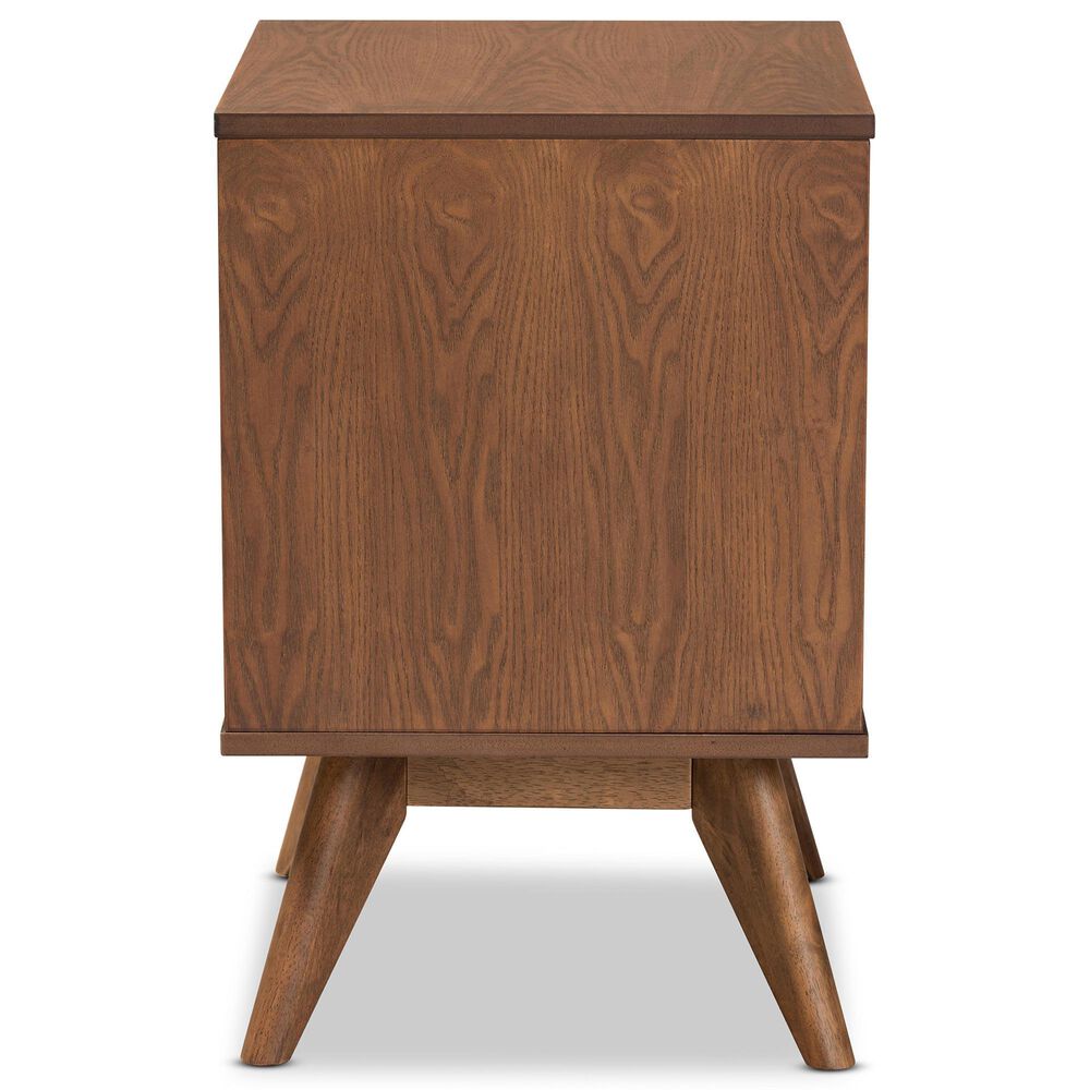 Baxton Studio Barrett 2-Drawer Nightstand in Walnut Brown, , large