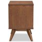 Baxton Studio Barrett 2-Drawer Nightstand in Walnut Brown, , large
