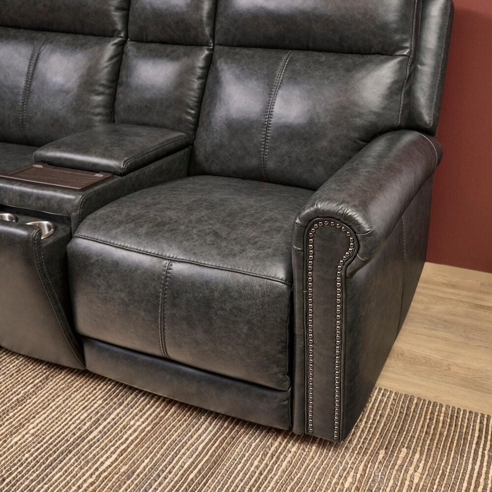 Flexsteel Alexander Power Reclining Loveseat with Console in Weathered Stone, , large