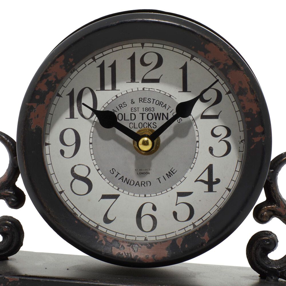 Maple and Jade 7&quot; x 7&quot; Table Clock in Black and White &#40;Set of 2&#41;, , large