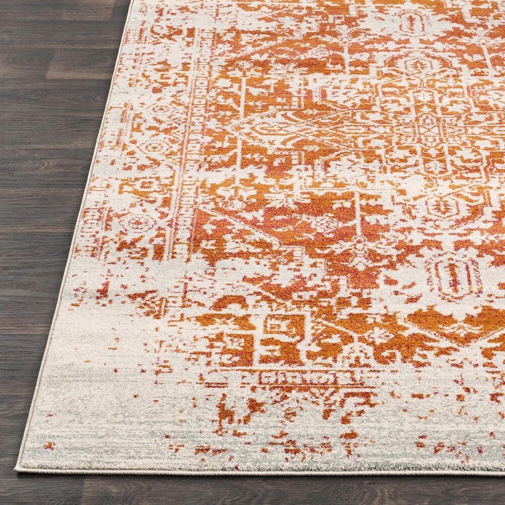 Surya Harput HAP-1019 2&#39; x 3&#39; Orange, Gray and Garnet Scatter Rug, , large