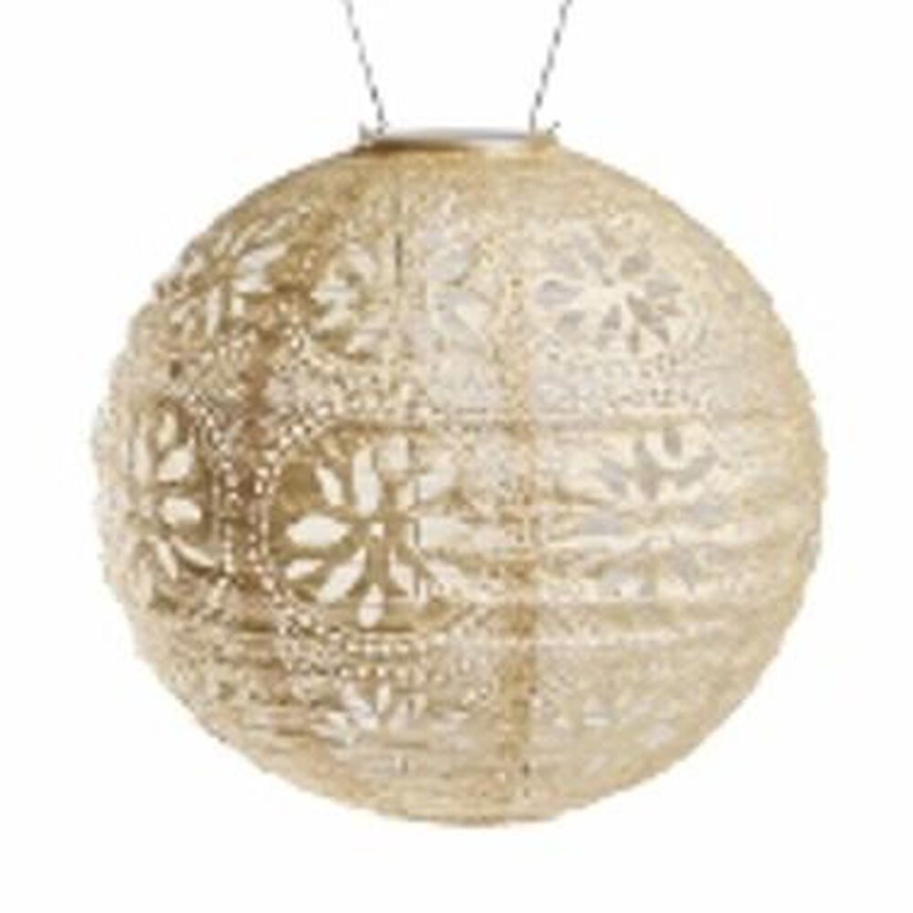 Allsop Soji Stella Boho Globe Solar Lantern in Pearl, , large