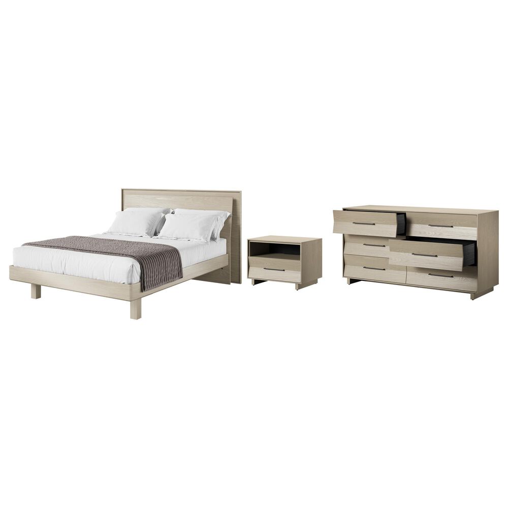 BDI Kava 3-Piece Queen Bedroom Set in Washed Oak, , large
