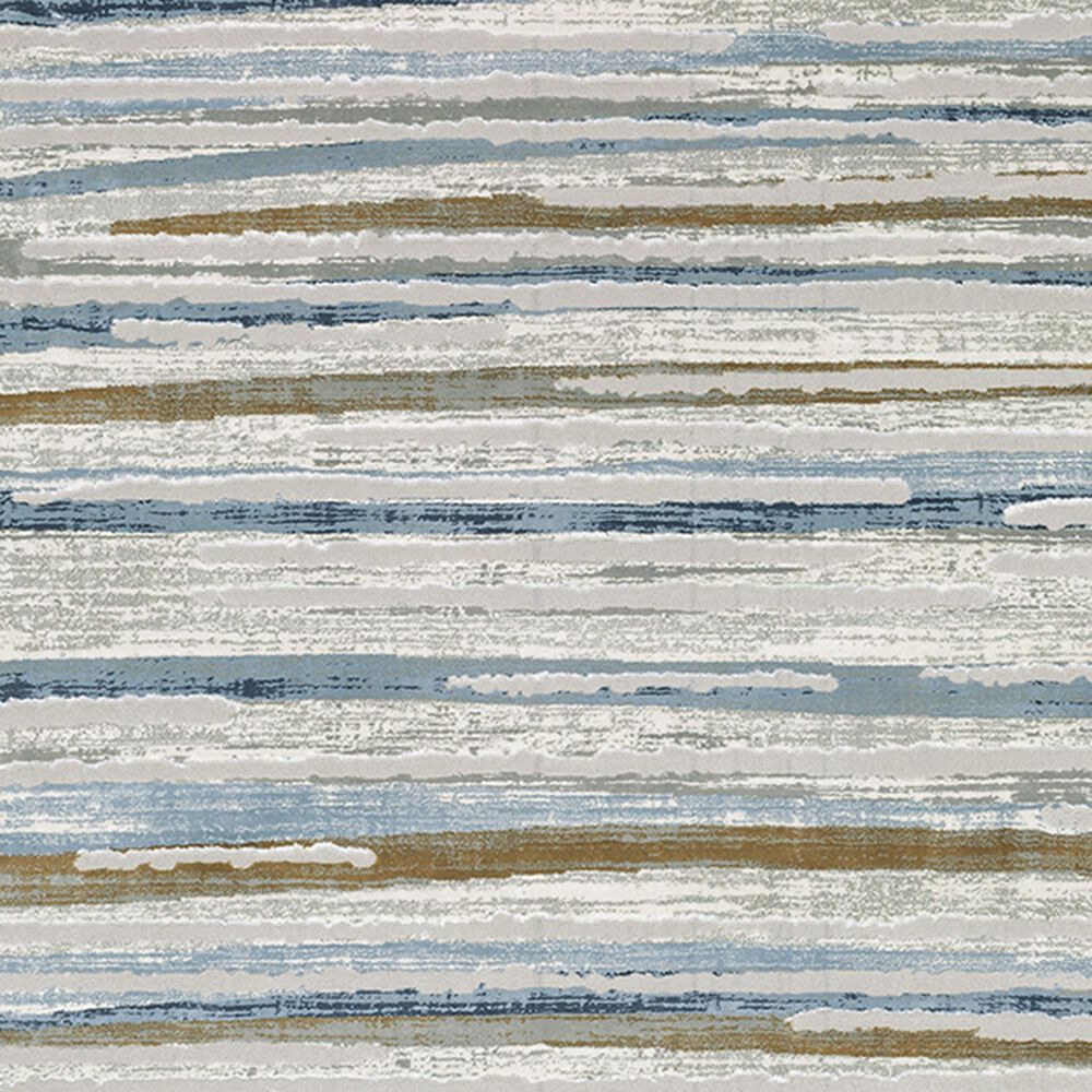 Oriental Weavers Easton Golden Stripes 2&#39;3&quot; x 7&#39;6&quot; Beige Runner, , large