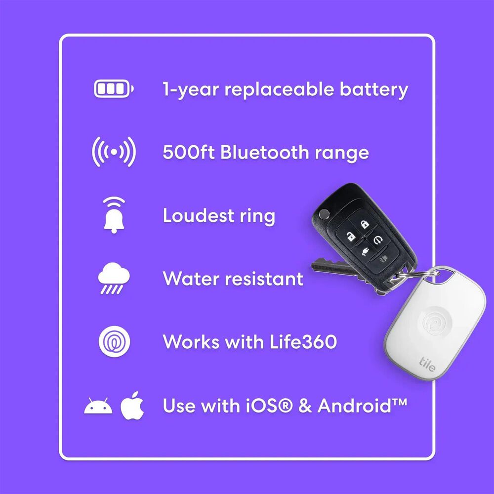 Tile by Life360 Tile Pro - Bluetooth Tracker - Black, , large