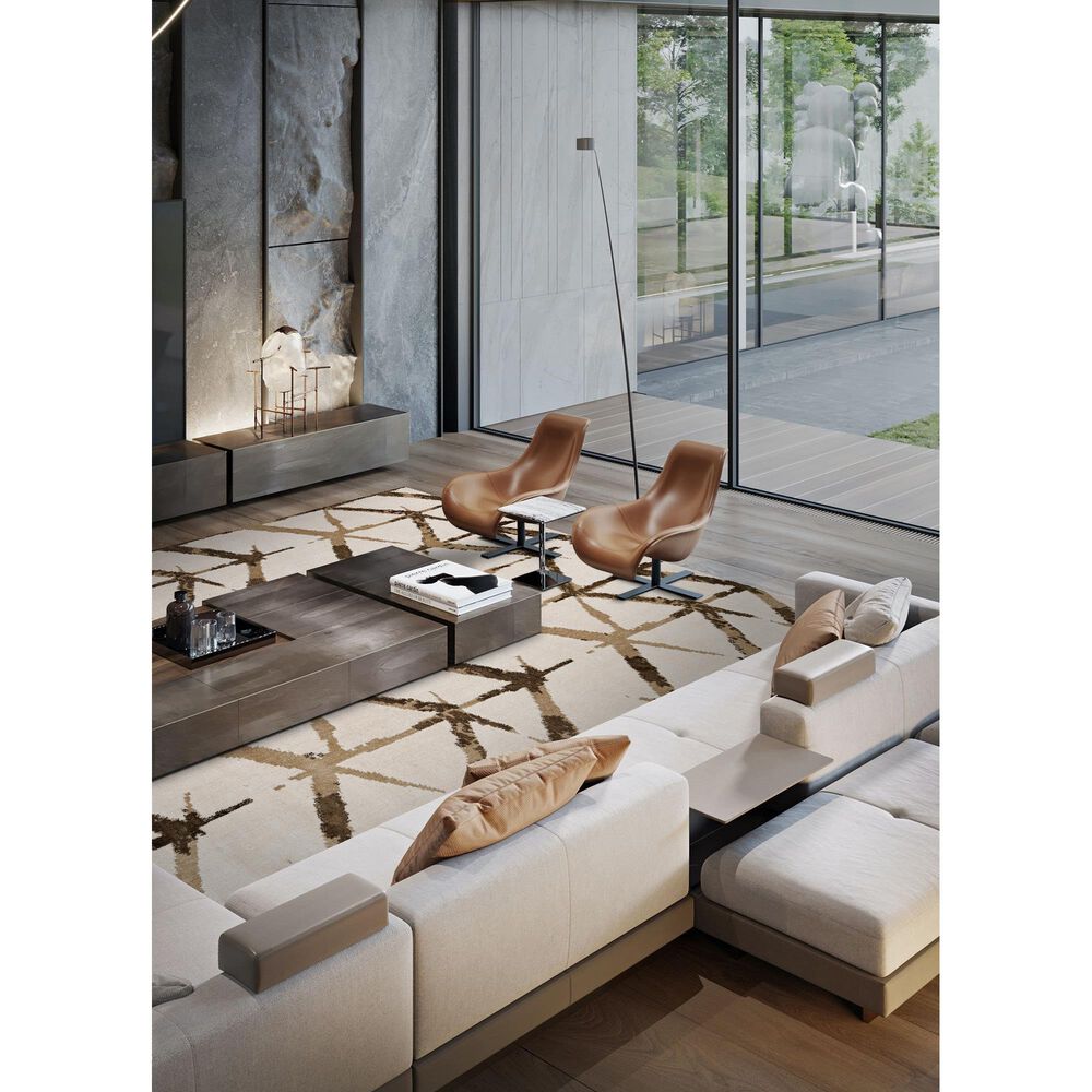 Radici USA Dora 6&#39; x 9&#39; Beige and Tan Area Rug, , large