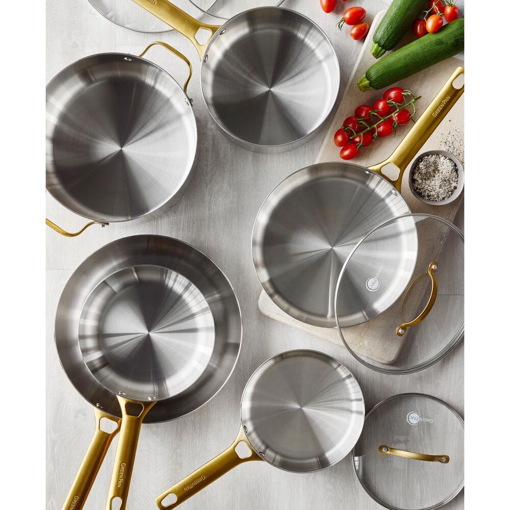 Green Pan Reserve 10-Piece Cookware Set in Stainless Steel, , large
