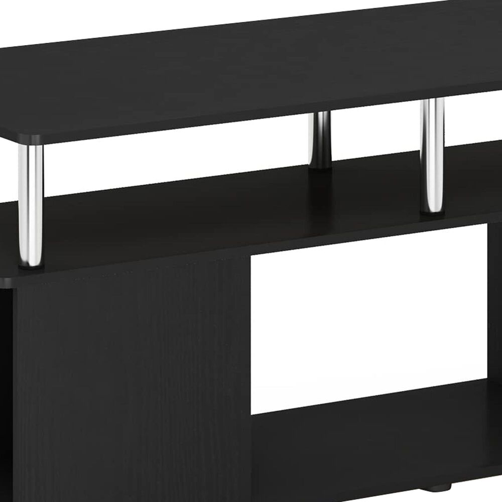 HOMLUX 47.2" Utility Design TV Stand with Open Storage Bookshelf in Americano and Chrome, , large