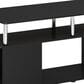 HOMLUX 47.2" Utility Design TV Stand with Open Storage Bookshelf in Americano and Chrome, , large