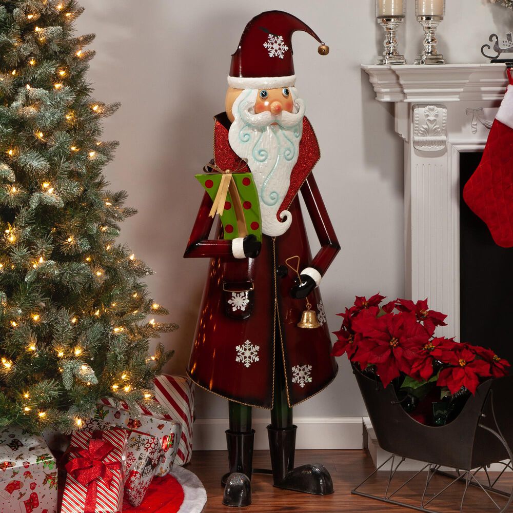 The Gerson Company 76.5" Santa Holiday Decor in Red, , large