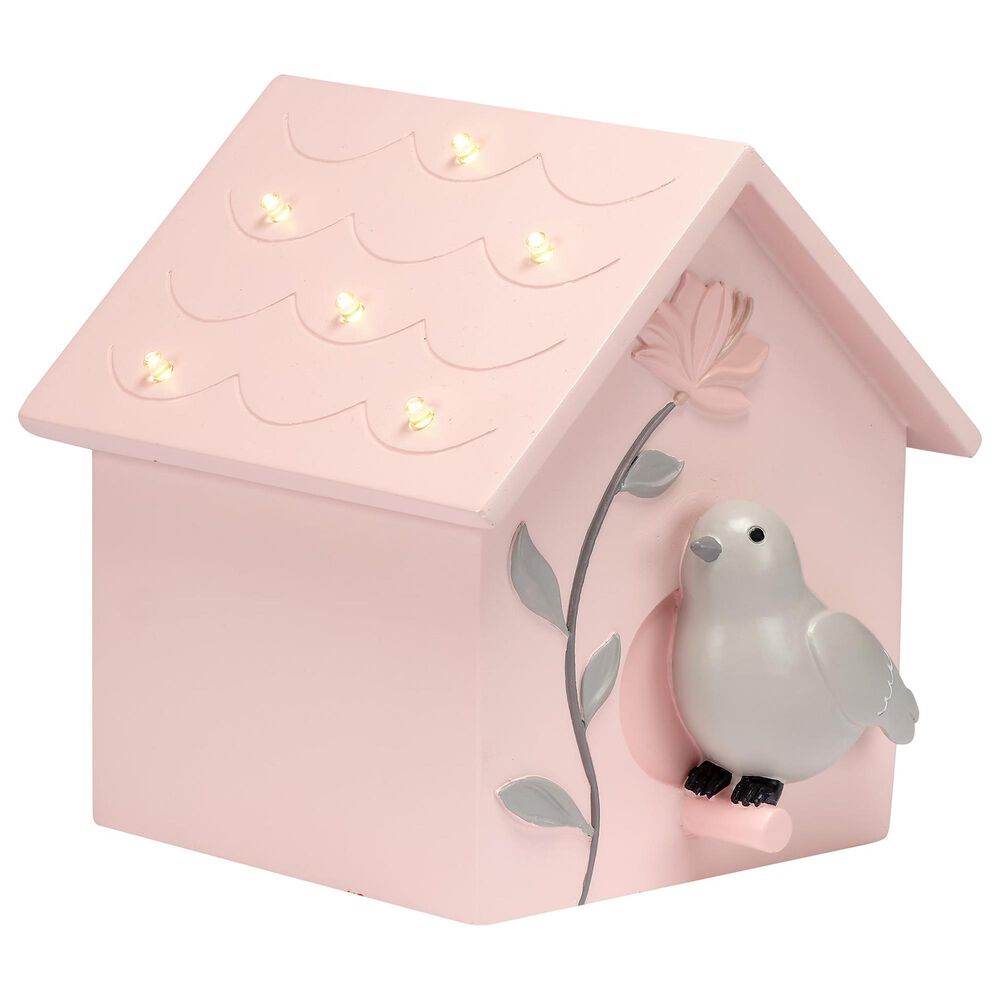 Lambs and Ivy Petals Table Top Night Light LED Lamp in Pink and Gray, , large