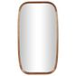 Maple and Jade Modern Wood Wall Mirror in Brown, , large