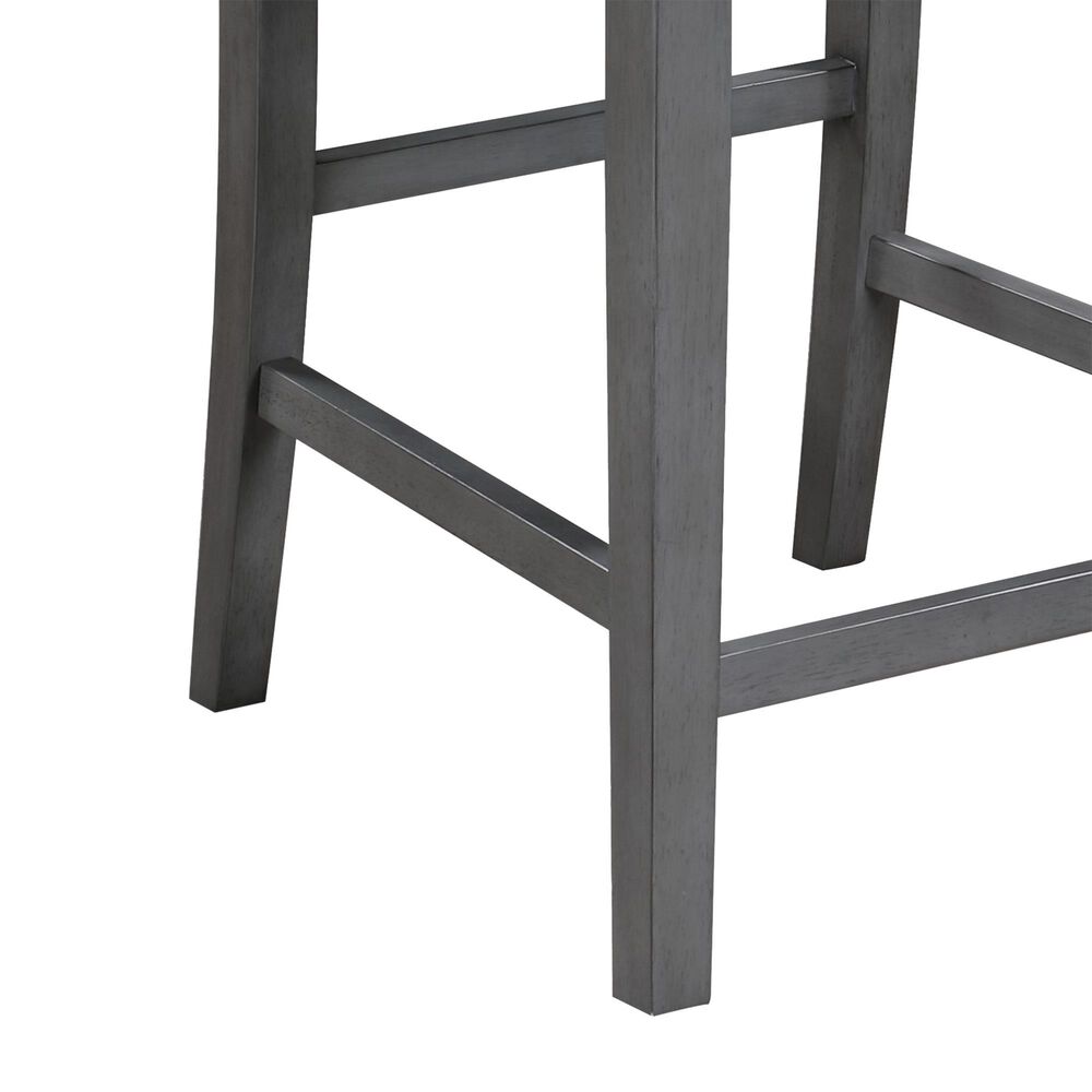 HOMLUX 3-Piece Counter Height Dining Set with Shelves and 2-Chair in Gray, , large