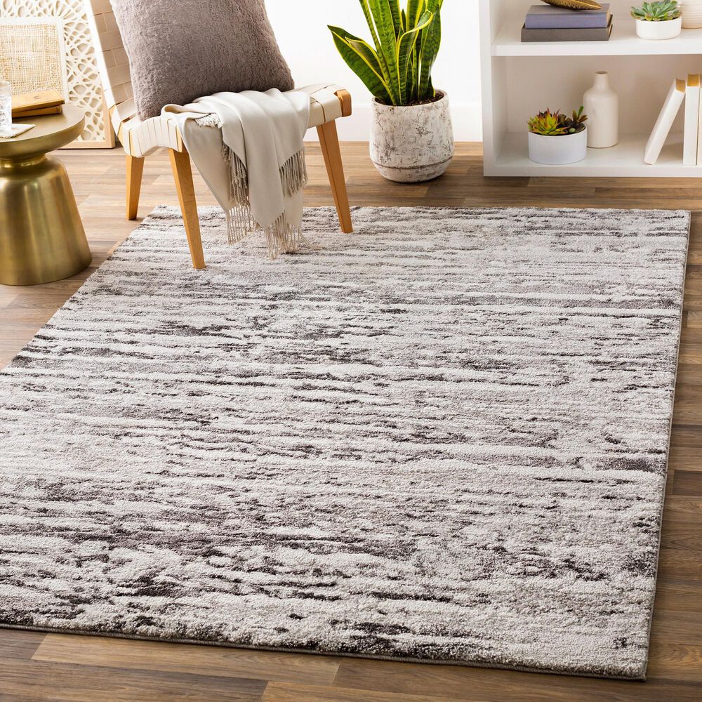 Surya Venice VNE-2301 8&#39;10&quot; x 12&#39;4&quot; Medium Gray, Black and Ivory Area Rug, , large