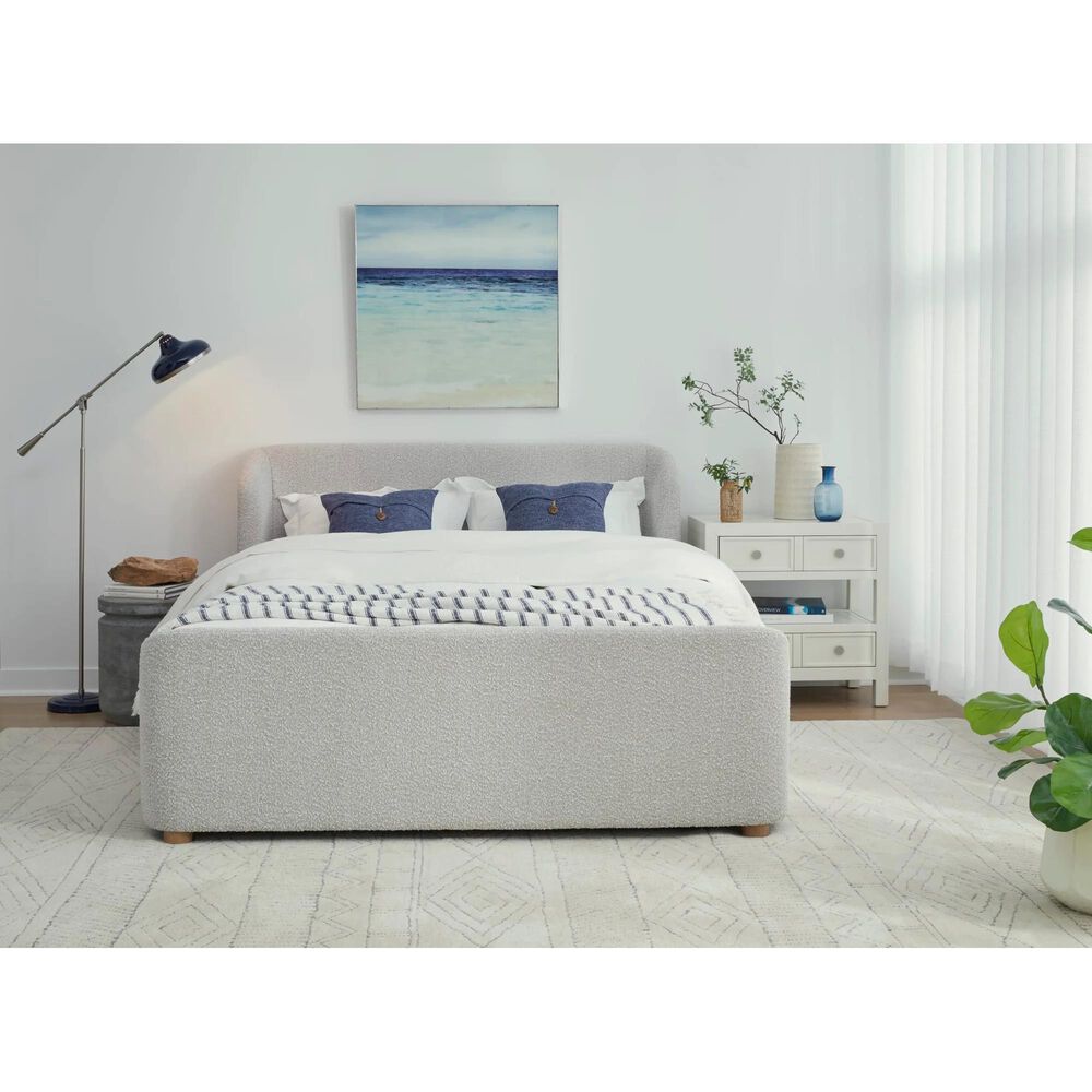 Urban Home Kiki King Upholstered Platform Bed in Cotton Ball Boucle, , large