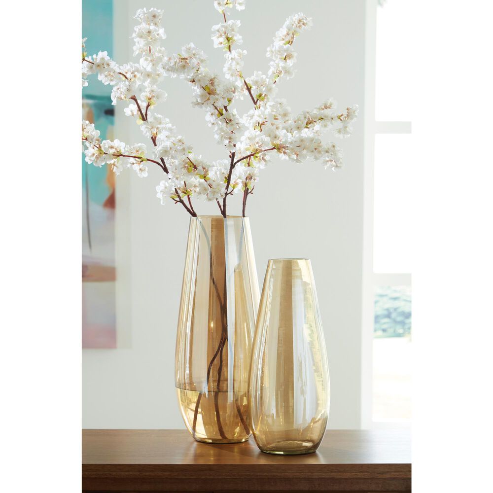 Ashley Rhettman 15.5&quot; Vase in Amber, , large