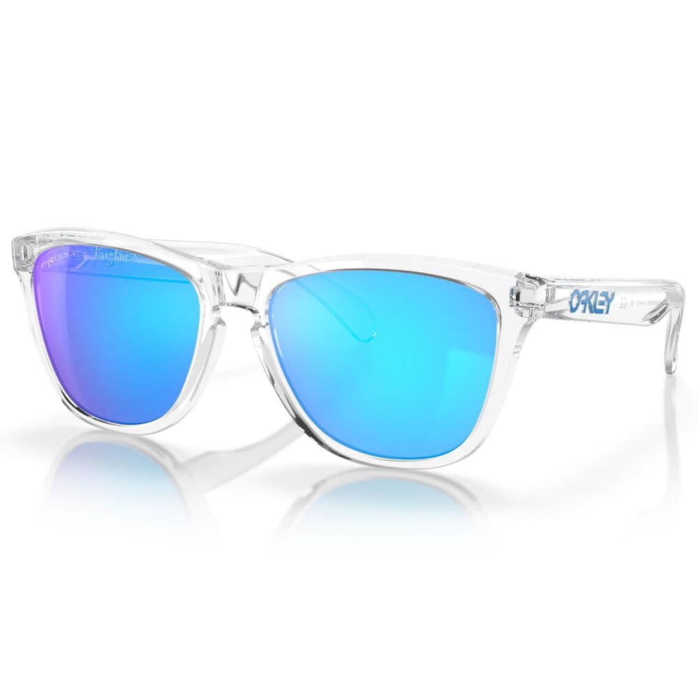 Oakley Men"s Sunglasses with Prizm Sapphire Lenses in Crystal Clear, , large