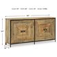 Ashley Camney Accent Cabinet in Distressed Light Brown and Black, , large