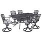 Homestyles Grenada 7-Piece Dining Set with Swivel Chairs in Gray, , large