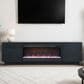 Legends Home Stardust 89" Fireplace Console with Fireplace Insert in Seal Skin Black, , large