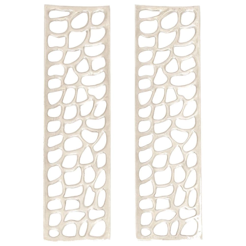 Maple and Jade 9" x 32" Abstract Cutouts Home Wall Decor in Silver (Set of 2), , large