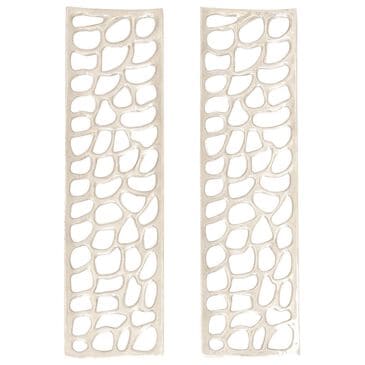 Maple and Jade 9" x 32" Abstract Cutouts Home Wall Decor in Silver (Set of 2), , large
