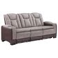 Titanic Furniture Power Reclining Sofa with Power Headrest in Brown, , large