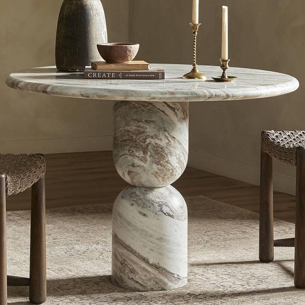 Four Hands Figueroa Dining Table in Sawar Marble, , large