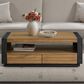 Mayberry Hill Breckenridge 2-Drawer Coffee Table in Light Oak and Black, , large