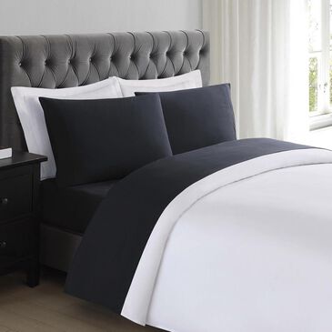 Pem America Truly Soft Everyday 4-Piece Full Sheet Set in Black, , large