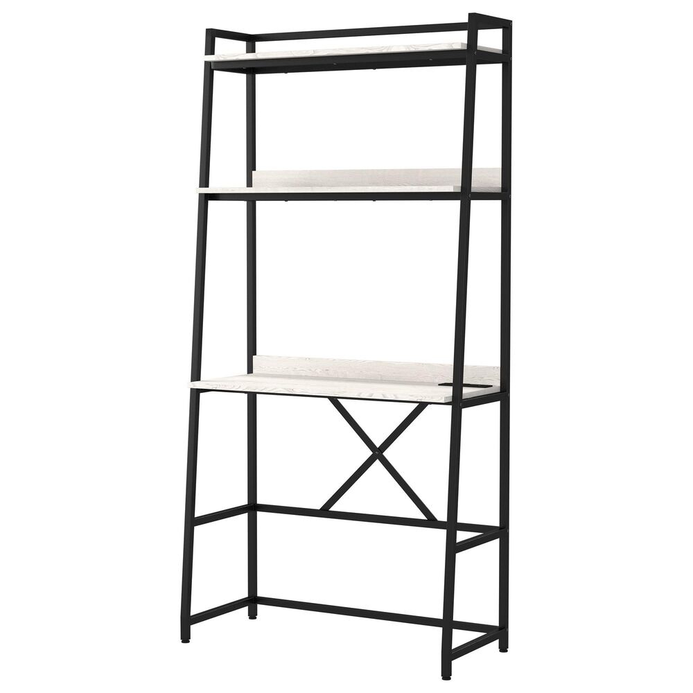 Furniture of America Kendall Desk in Black/Light Oak, , large