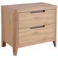 Universal Furniture Modern Walker Queen Panel Bed with Dresser, Wardrobe and Two Nightstands in Natural Oak with AC Outlets and USB Ports, , large