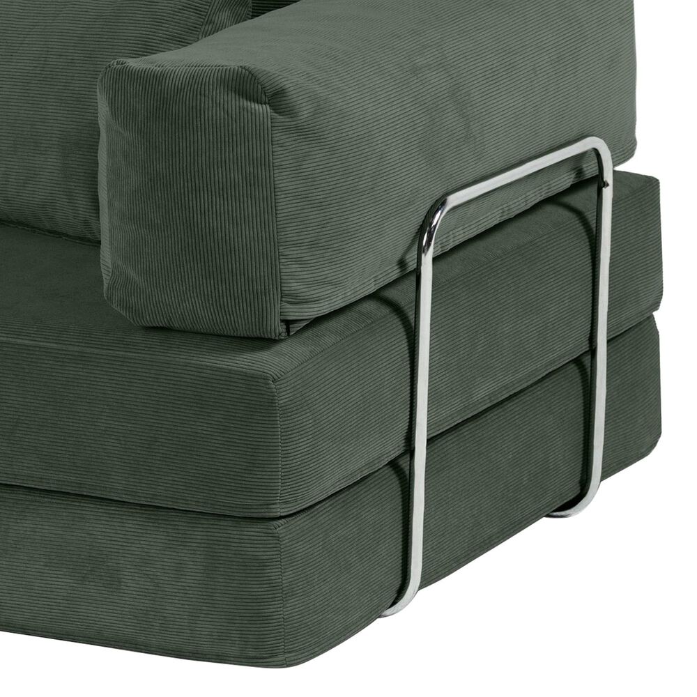 Jaxx Unsofa Stationary Loveseat in Forest Dark Green, , large