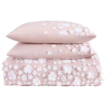Pem America Christian Siriano Confetti Flowers 3-Piece Full/Queen Duvet Cover Set in Blush, , large