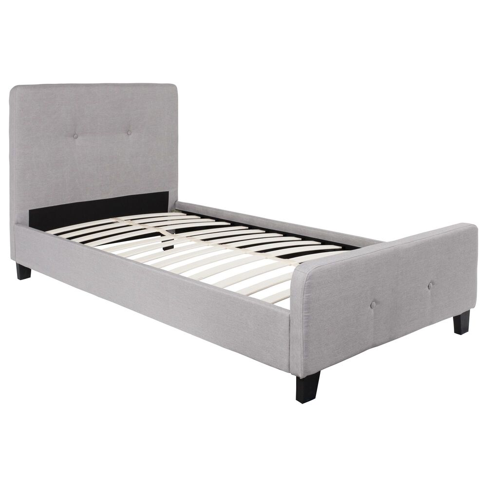 Flash Furniture Tribeca Twin Platform Bed in Gray, , large
