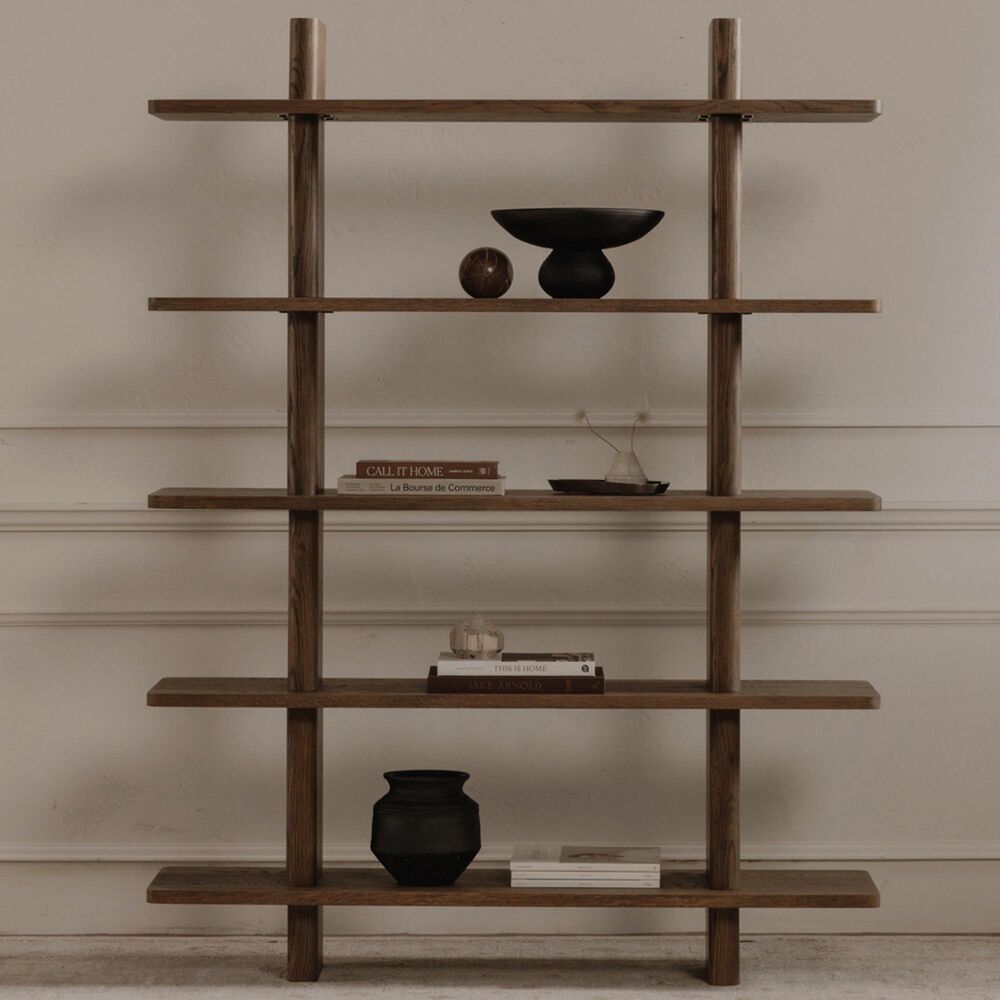 Moe's Home Collection Casey Large Bookcase in Dark Brown, , large