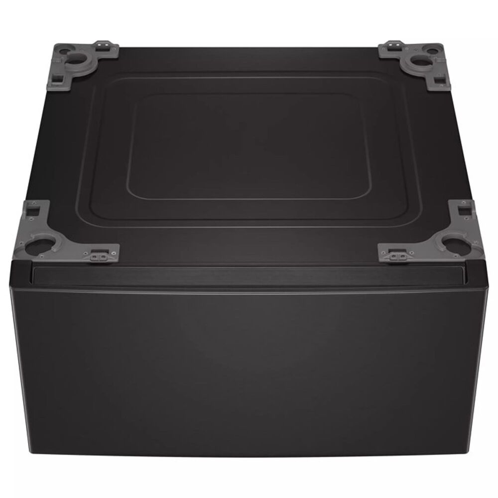 LG 5 Cu. Ft. Front Load Washer and 7.4 Cu. Ft. Gas Dryer Laundry Pair with Pedestals in Black Steel, , large