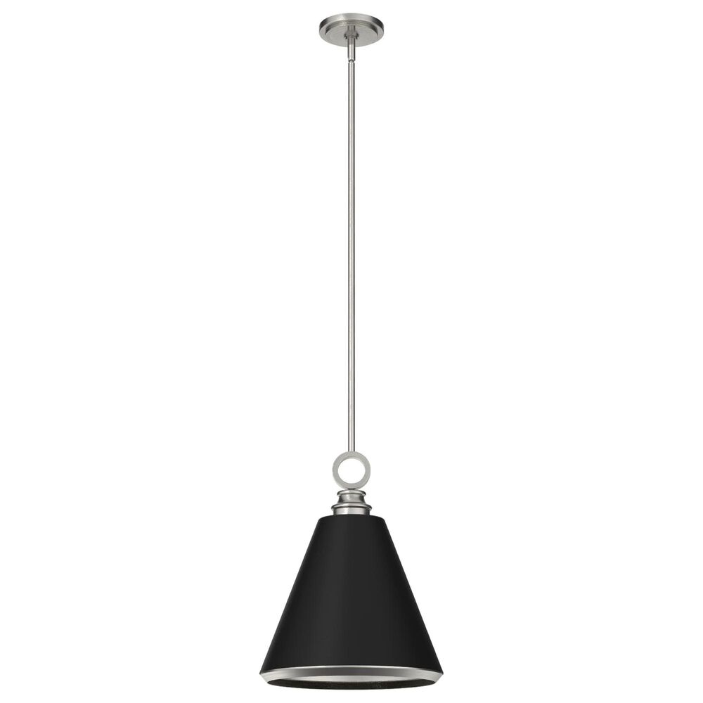 Hunter Klein 12" 1-Light Pendant in Brushed Nickel, , large