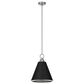 Hunter Klein 12" 1-Light Pendant in Brushed Nickel, , large