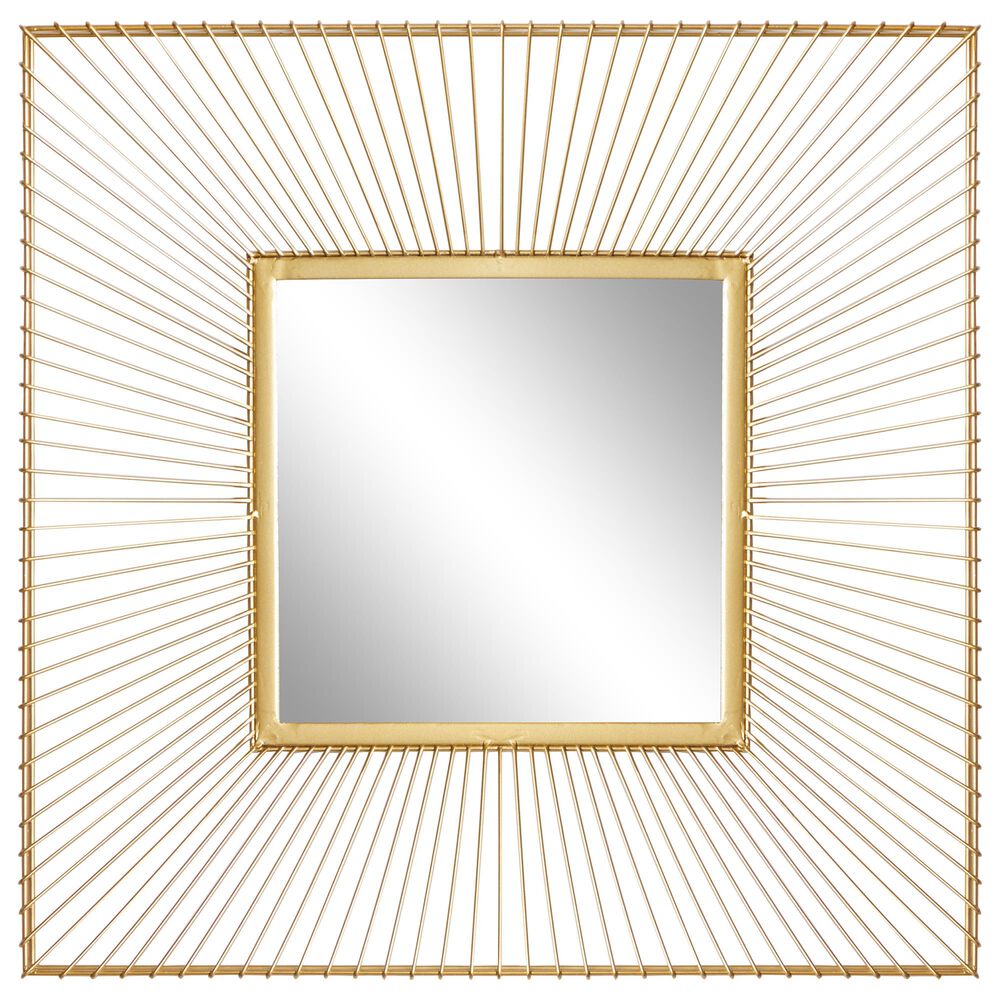 CosmoLiving by Cosmopolitan 26" Square Wall Mirror in Shiny Gold, , large