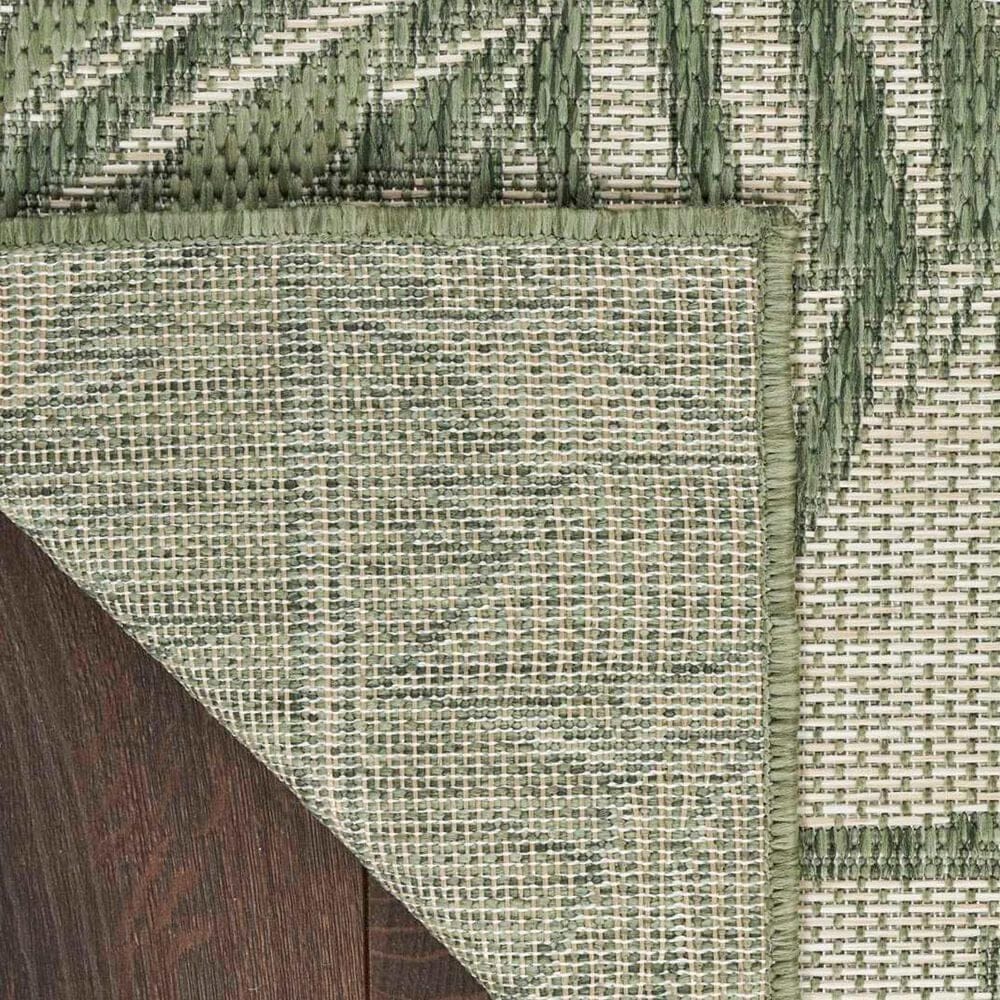 Nourison Garden Oasis GOA02 Green and Ivory 3&#39; x 5&#39; Indoor/Outdoor Area Rug, , large