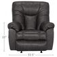 Moore Furniture Connery Manual Leather Rocker Recliner in Blaze Bourbon, , large