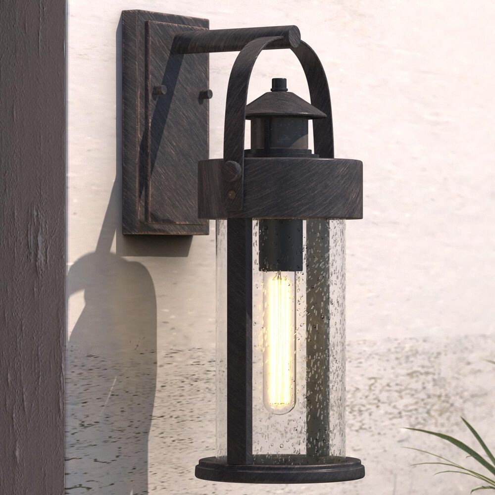 Vaxcel Cumberland 16" 1-Light Outdoor Motion Sensor Wall Sconce in Rust Iron, , large