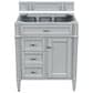 James Martin Vanities Brittany 30" Single Bathroom Vanity in Urban Gray with 3 cm Eternal Jasmine Pearl Quartz Top and Rectangle Sink, , large