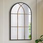 A&B Home Arched Wall Mirror in Black and Gold, , large
