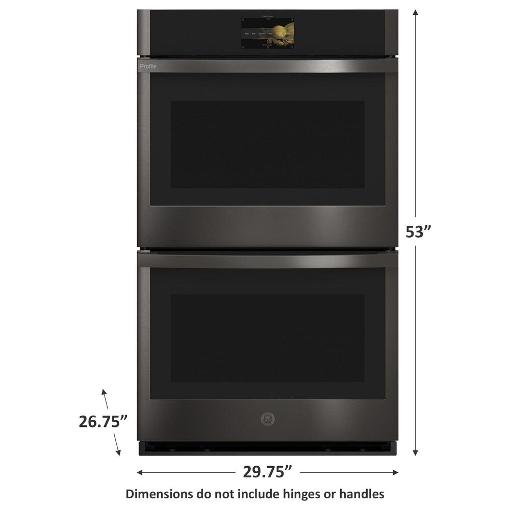 GE Profile 30&quot; Smart Built-In Convection Double Wall Oven - Black Stainless Steel, , large