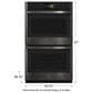 GE Profile 30" Smart Built-In Convection Double Wall Oven - Black Stainless Steel, , large