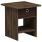 HOMLUX 1-Drawer Modern Nightstand with Open Shelf in Columbia Walnut, , large